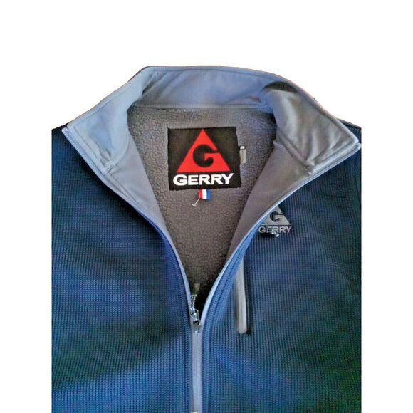 Gerry Jacket Mens XL Thermal Weave Fleece Lined Royal Blue Warm Wind Proof Coat - Picture 3 of 4